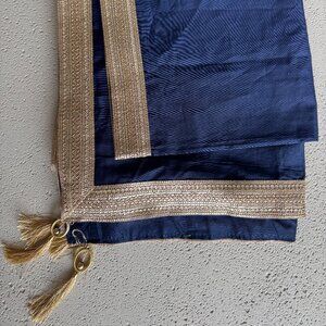 Navy and gold men's dupatta